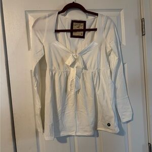 Hollister White Long Sleeve Top